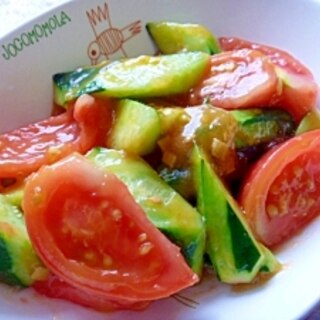 夏野菜！簡単！きゅうりとトマトのサッと炒め